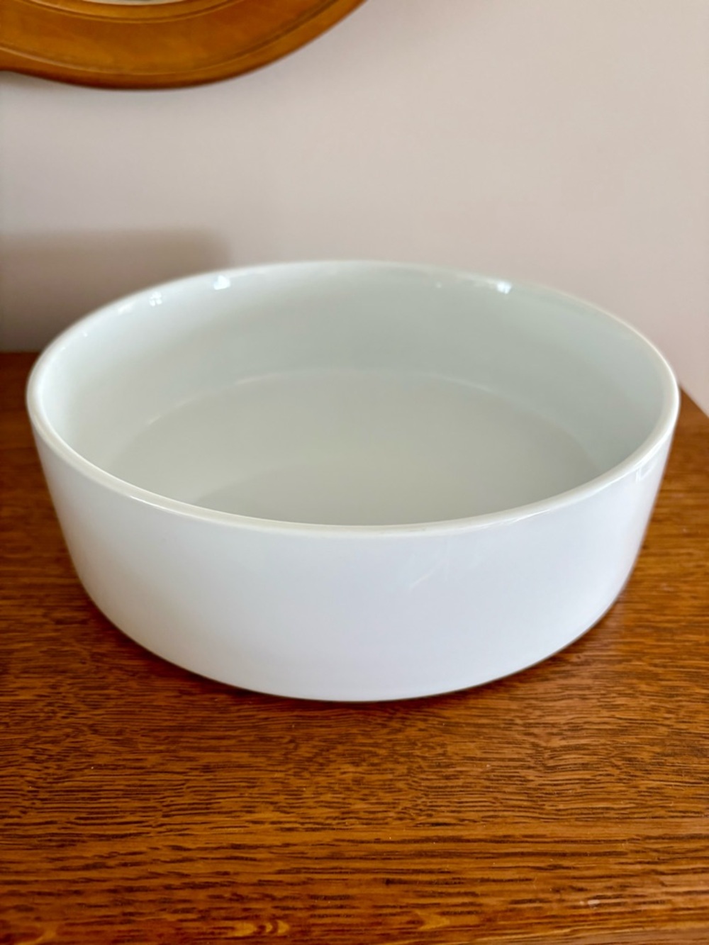White CB2 Ceramic Serving Bowl - Classic Home Dining